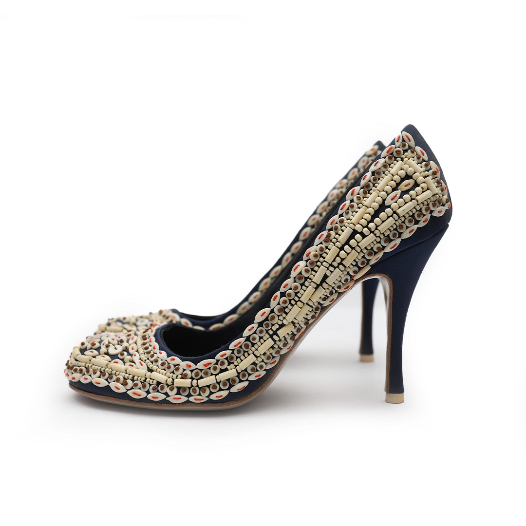 Alexander McQueen Hand-Embroidered Pumps Talla 38