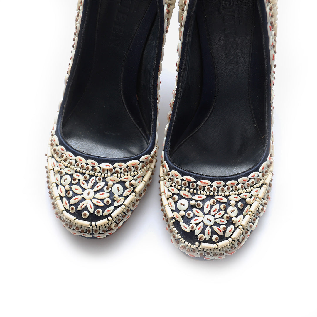 Alexander McQueen Hand-Embroidered Pumps Talla 38