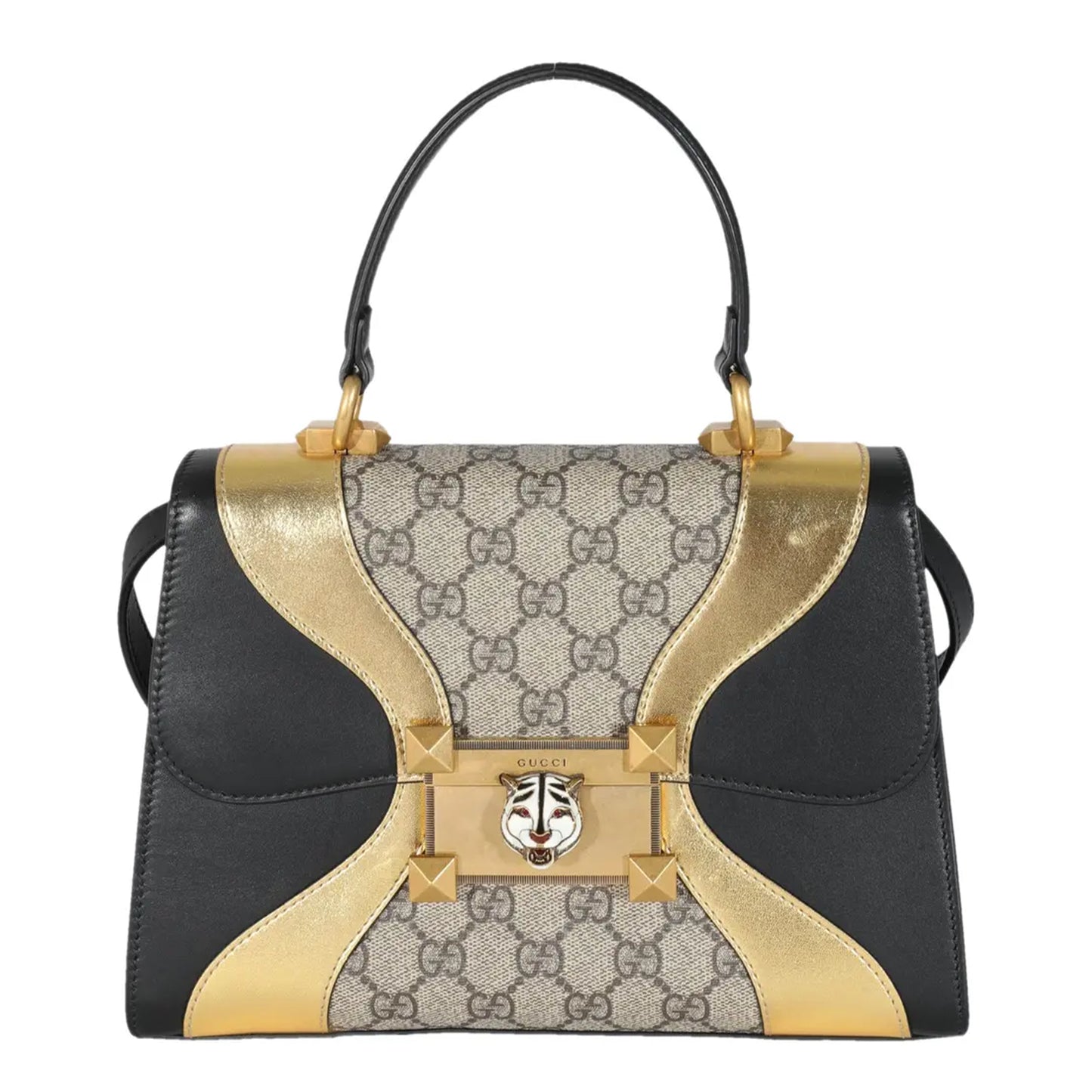 Gucci Monogram Gold Handbag