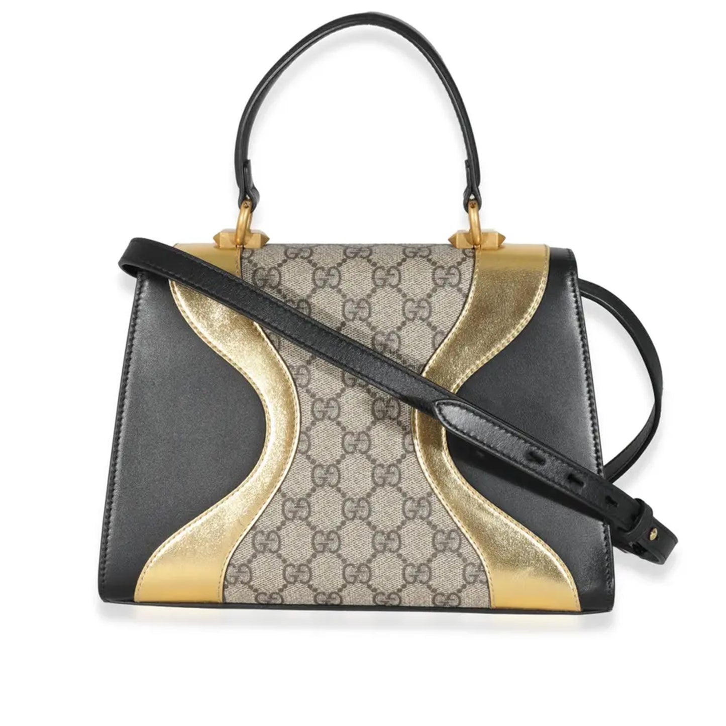 Gucci Monogram Gold Handbag